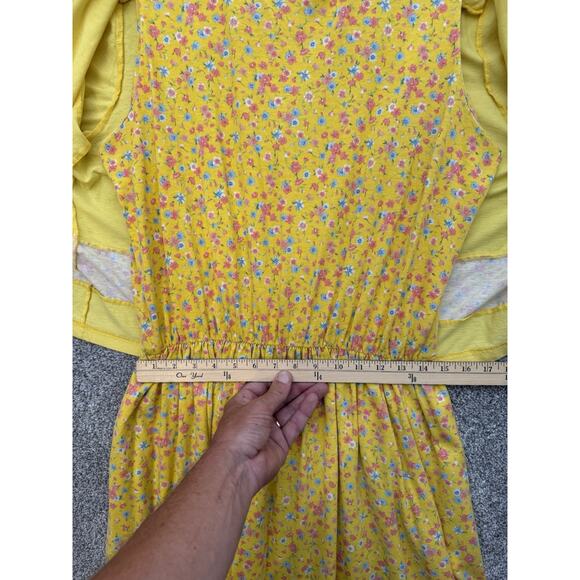 Vintage 2 Piece Floral Dress 18W Plus Cottagecore Country Prairie Spring Summer - Picture 10 of 15